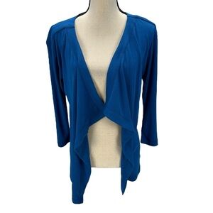 Bench 3/4 Sleeve Lightweight Open Front Cardigan - Blue - size Small